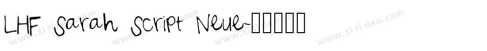 LHF Sarah Script Neue字体转换